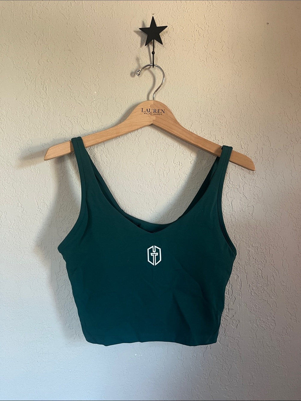 Herculus Women's Deep Teal Cropped Tank Top with Logo